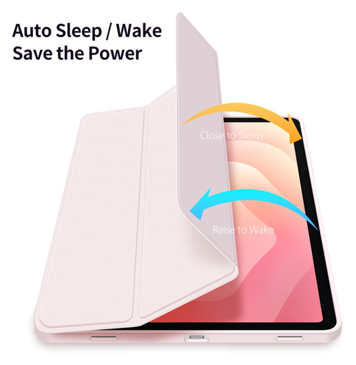 Dux Ducis Toby Samsung Galaxy Tab S11 Hoes Tri-Fold Book Case Roze afbeelding 3