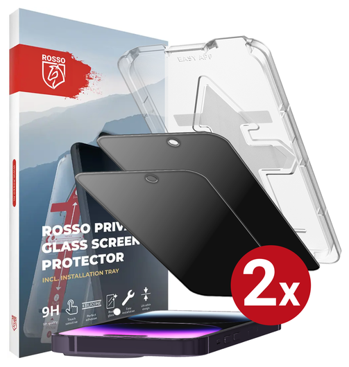 Rosso Apple iPhone 15 Pro Privacy Glass met Installatietray (2-Pack) afbeelding 13