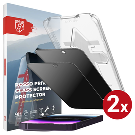 Rosso Apple iPhone 15 Pro Privacy Glass met Installatietray (2-Pack)