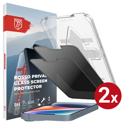 Rosso Apple iPhone 14 Privacy Glass met Installatietray (2-Pack) afbeelding 1