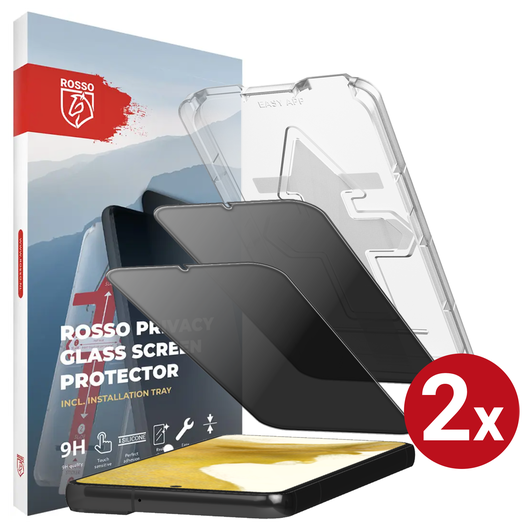 Rosso Samsung Galaxy S22 Privacy Glass met Installatietray (2-Pack) afbeelding 1