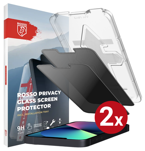 Rosso iPhone 13 / 13 Pro Privacy Glass met Installatietray (2-Pack) afbeelding 14