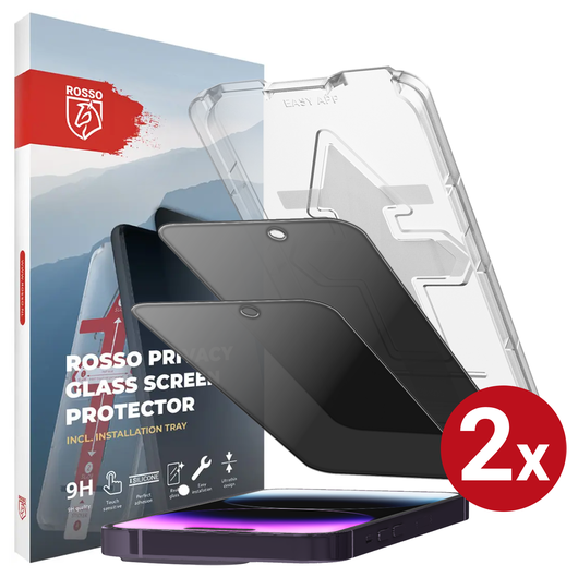 Rosso Apple iPhone 14 Pro Privacy Glass met Installatietray (2-Pack) afbeelding 1