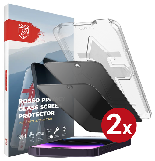 Rosso Apple iPhone 14 Pro Privacy Glass met Installatietray (2-Pack) afbeelding 14