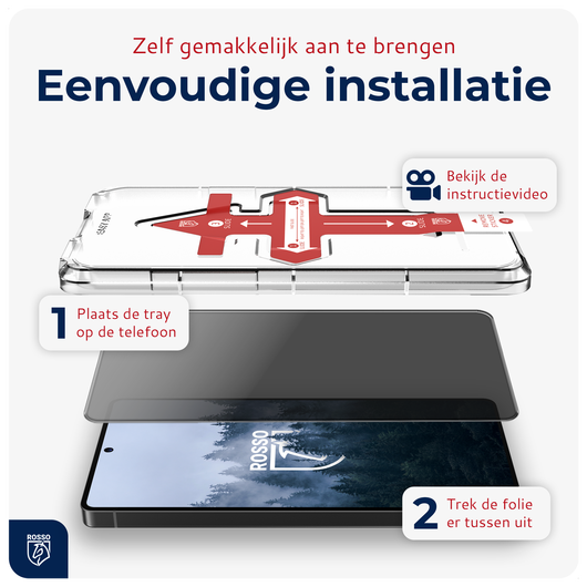 Rosso Samsung Galaxy S23 Privacy Glass met Installatietray (2-Pack) afbeelding 2