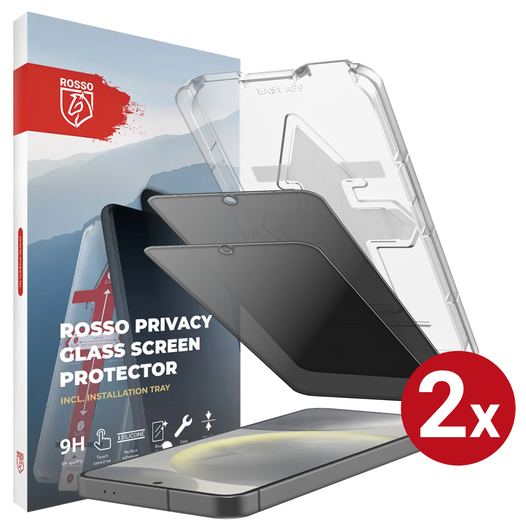 Rosso Samsung S24 Plus Privacy Glass met Installatietray (2-Pack) afbeelding 1