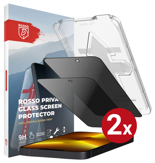 Rosso iPhone 14 Pro Max Privacy Glass met Installatietray (2-Pack) afbeelding 14