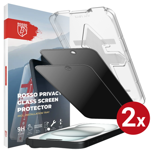 Rosso Apple iPhone 15 Plus Privacy Glass met Installatietray (2-Pack) afbeelding 1