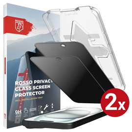 Rosso Apple iPhone 15 Plus Privacy Glass met Installatietray (2-Pack)