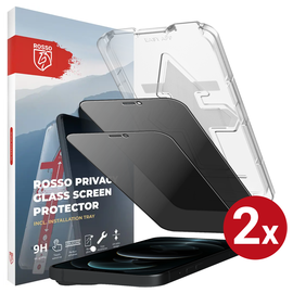 Rosso iPhone 12 Pro Max Privacy Glass met Installatietray (2-Pack)