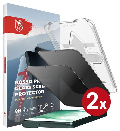 Rosso Samsung S22 Plus Privacy Glass met Installatietray (2-Pack) afbeelding 13