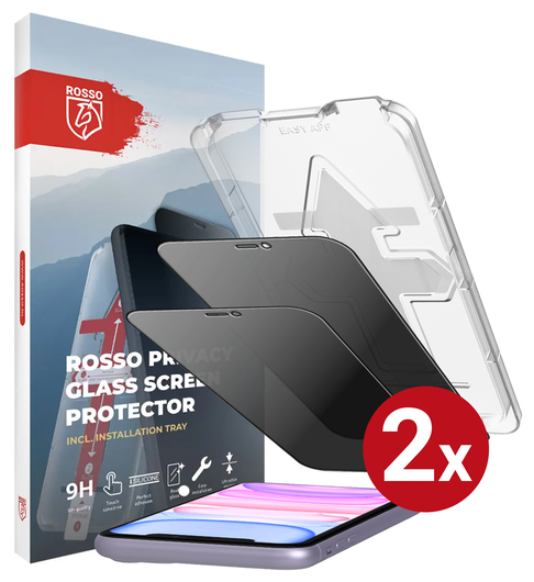 Rosso Apple iPhone 11 Privacy Glass met Installatietray (2-Pack) afbeelding 14