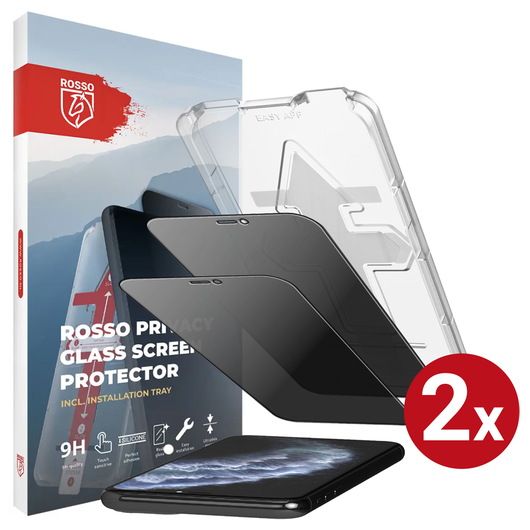 Rosso iPhone 11 Pro Max Privacy Glass met Installatietray (2-Pack) afbeelding 1