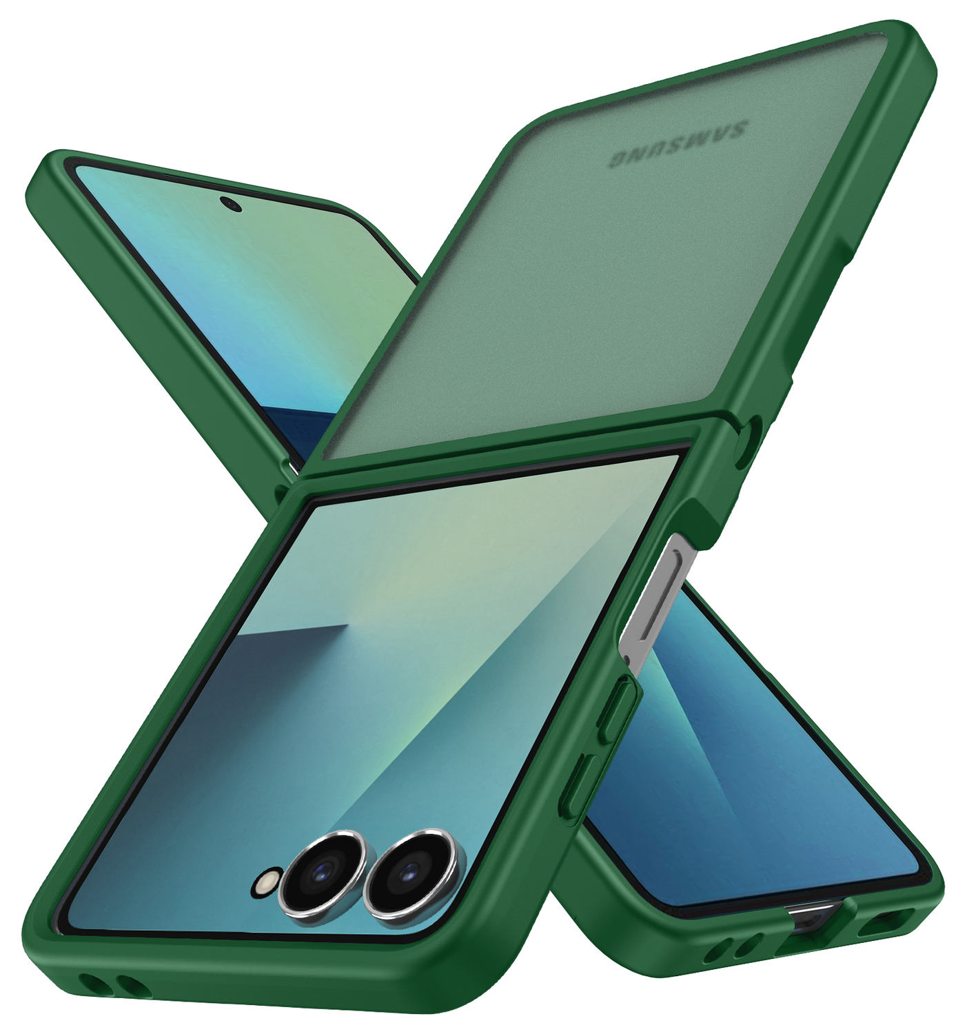 Samsung Galaxy Z Flip 7 Hoesje Back Cover Matte Groen afbeelding 3