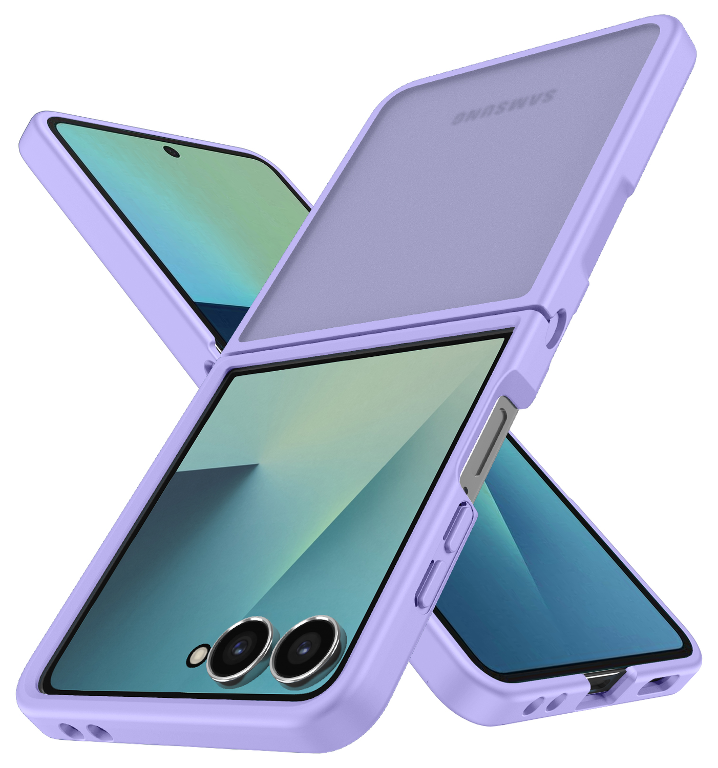 Samsung Galaxy Z Flip 7 Hoesje Back Cover Matte Paars afbeelding 3