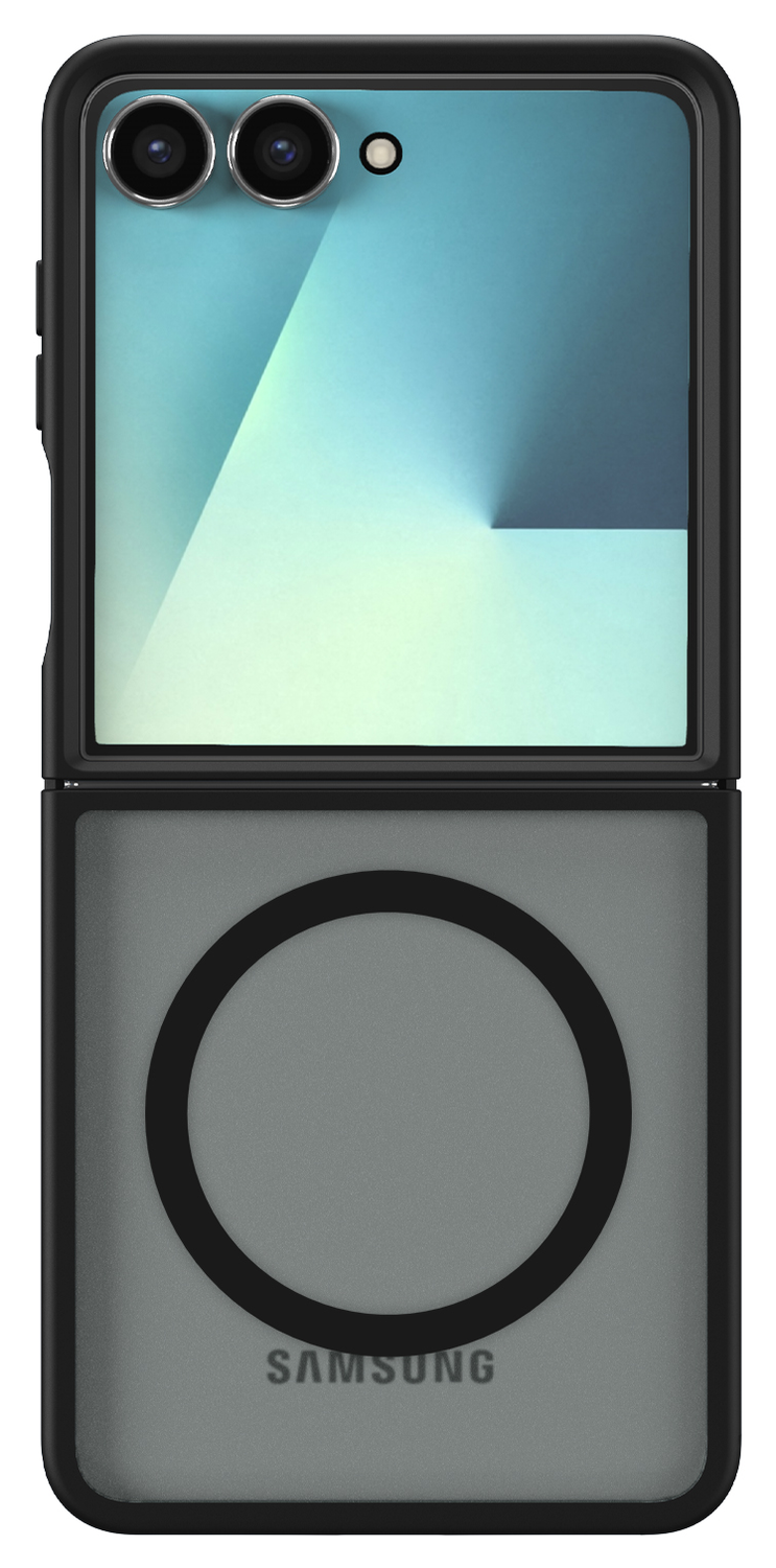 Samsung Galaxy Z Flip 7 Hoesje met MagSafe Back Cover Matte Zwart afbeelding 4