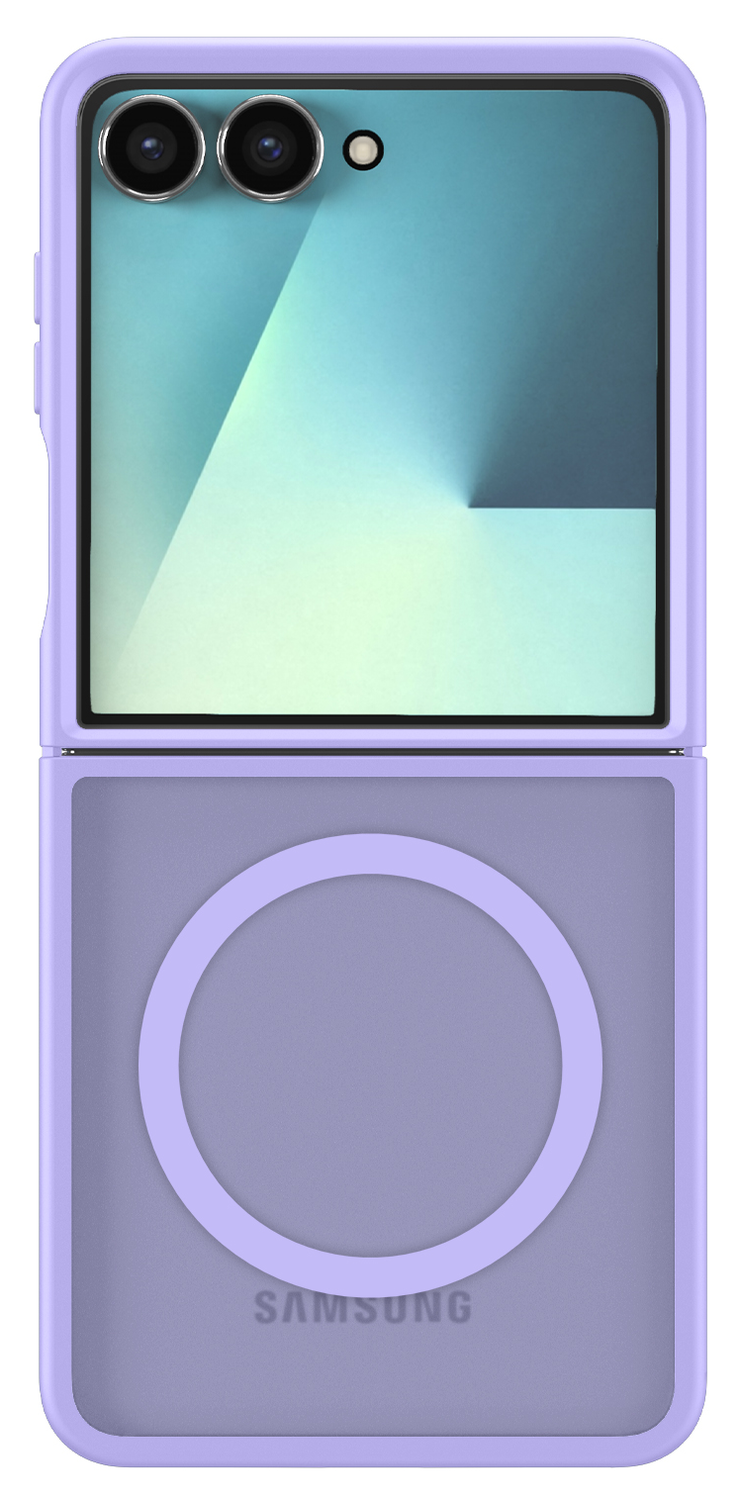 Samsung Galaxy Z Flip 7 Hoesje met MagSafe Back Cover Matte Paars afbeelding 4