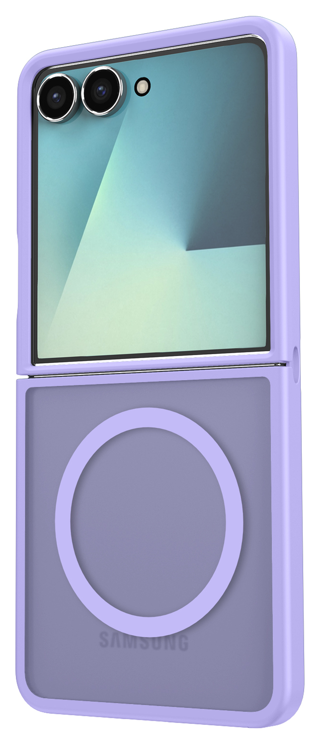 Samsung Galaxy Z Flip 7 Hoesje met MagSafe Back Cover Matte Paars afbeelding 5
