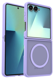 Samsung Galaxy Z Flip 7 Hoesje met MagSafe Back Cover Matte Paars