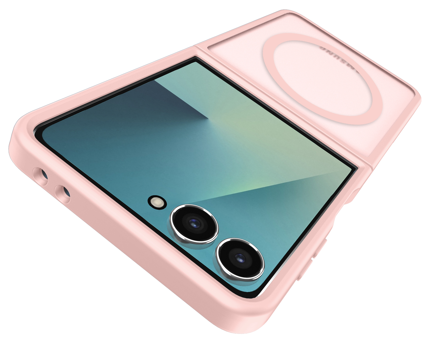 Samsung Galaxy Z Flip 7 Hoesje met MagSafe Back Cover Matte Roze afbeelding 7