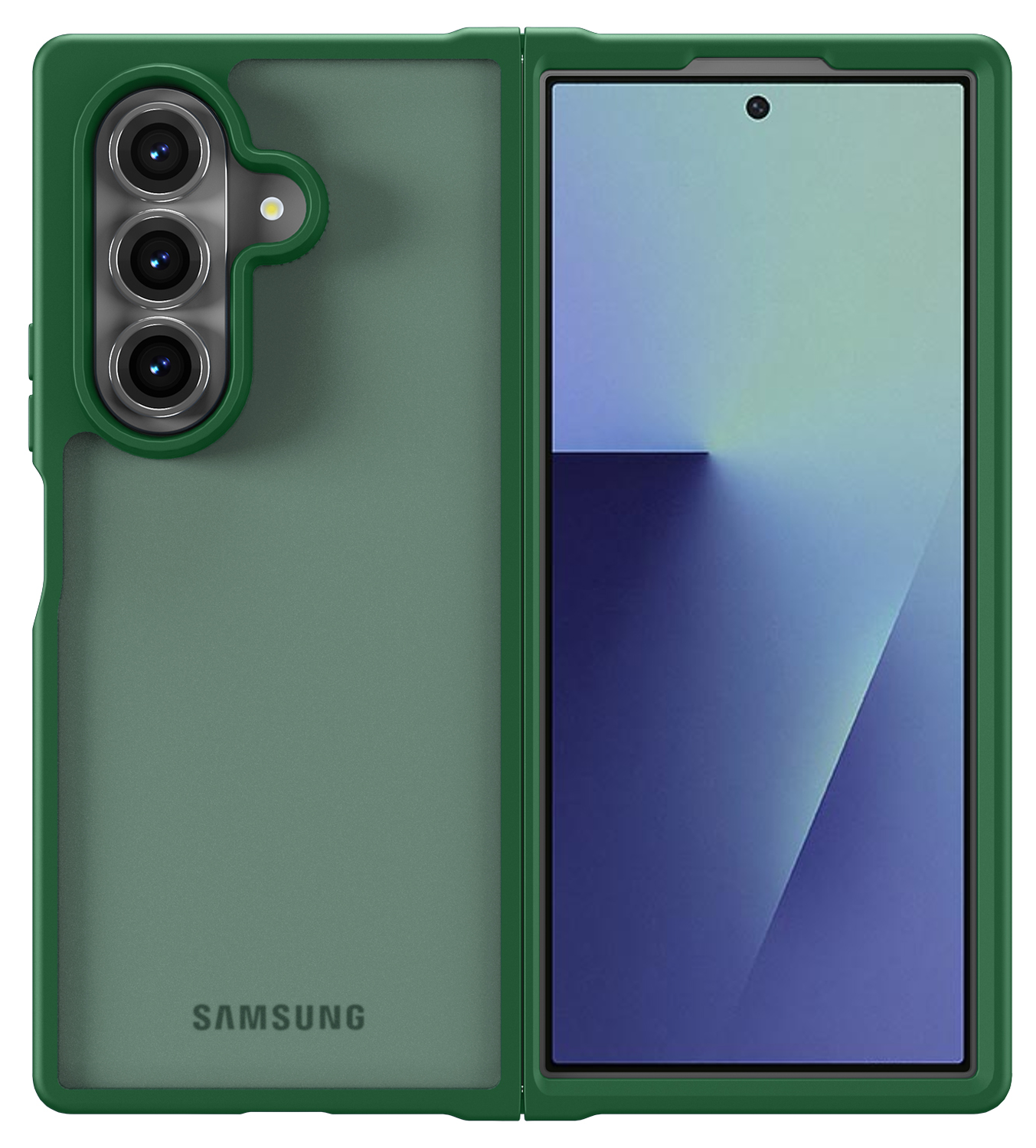 Samsung Galaxy Z Fold 7 Hoesje Back Cover Matte Groen afbeelding 1