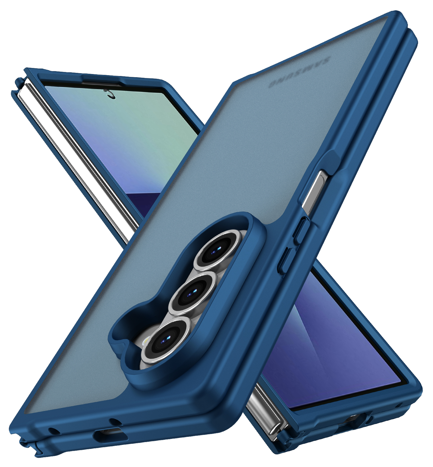 Samsung Galaxy Z Fold 7 Hoesje Back Cover Matte Blauw afbeelding 3