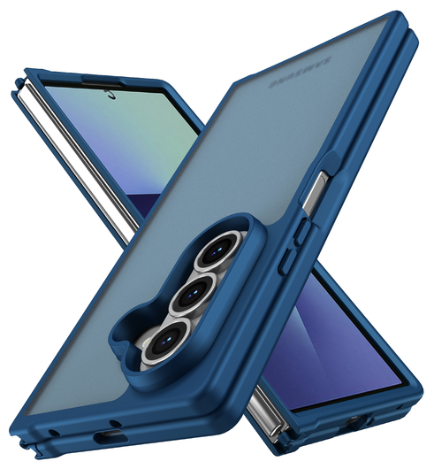 Samsung Galaxy Z Fold 7 Hoesje Back Cover Matte Blauw afbeelding 3