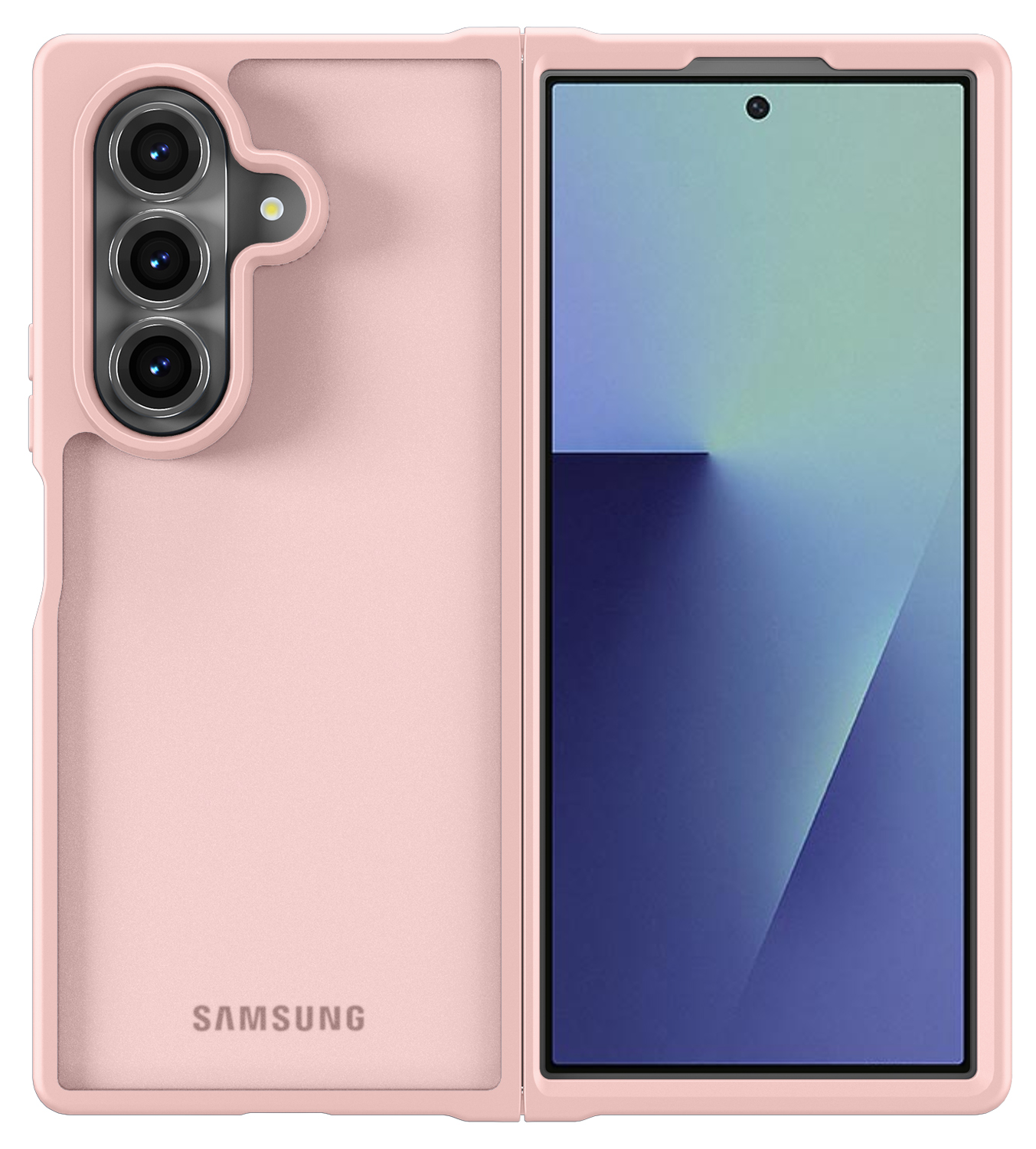 Samsung Galaxy Z Fold 7 Hoesje Back Cover Matte Roze afbeelding 1