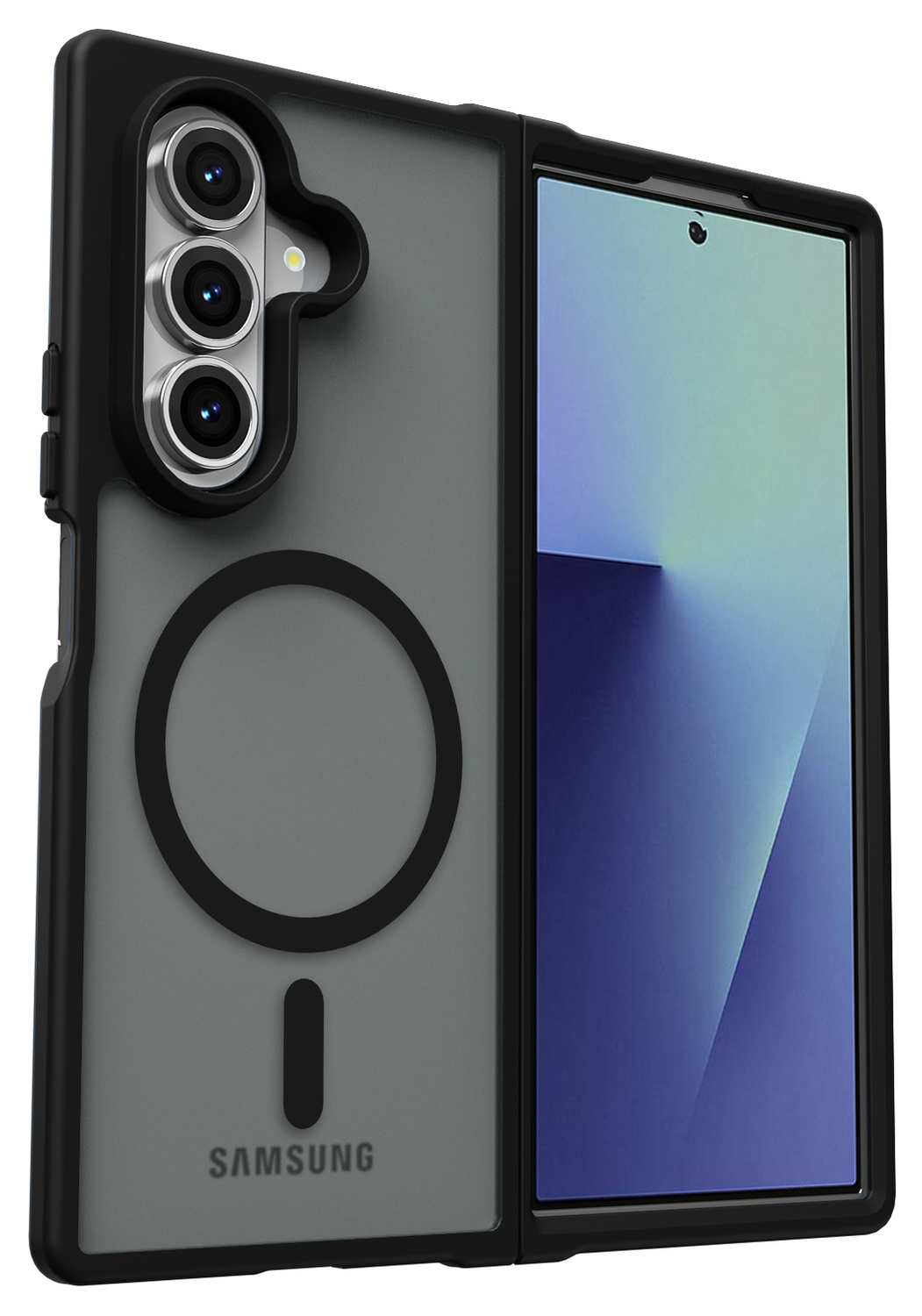 Samsung Galaxy Z Fold 7 Hoesje met MagSafe Back Cover Matte Zwart afbeelding 4