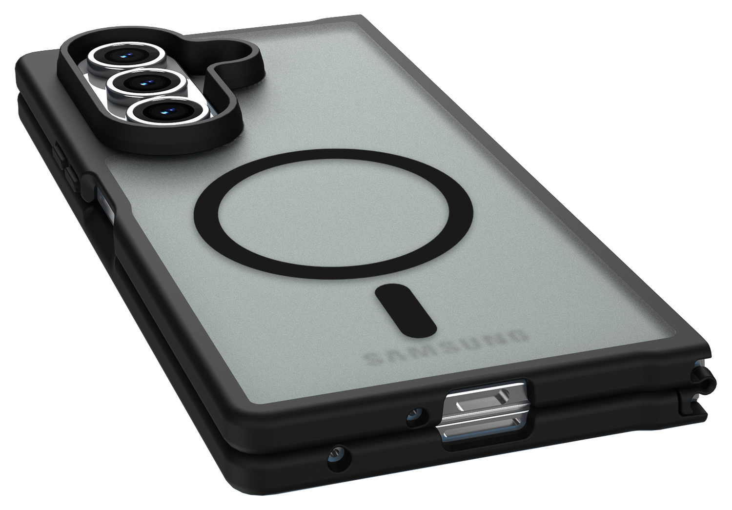 Samsung Galaxy Z Fold 7 Hoesje met MagSafe Back Cover Matte Zwart afbeelding 8