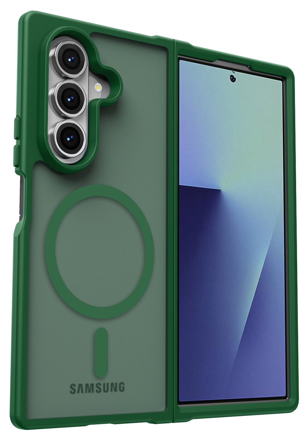 Samsung Galaxy Z Fold 7 Hoesje met MagSafe Back Cover Matte Groen afbeelding 4