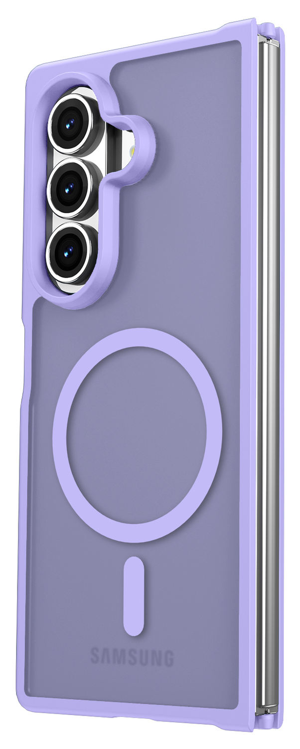 Samsung Galaxy Z Fold 7 Hoesje met MagSafe Back Cover Matte Paars afbeelding 5