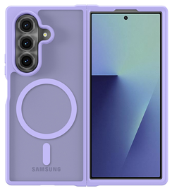 Samsung Galaxy Z Fold 7 Hoesje met MagSafe Back Cover Matte Paars