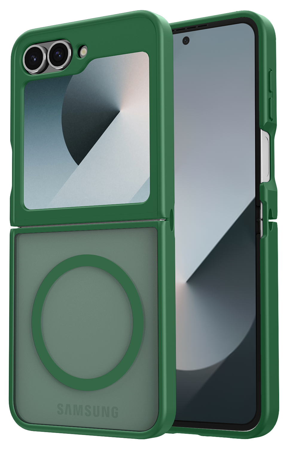 Samsung Galaxy Z Flip 7 FE / 6 Hoesje met MagSafe Back Cover Matte Groen afbeelding 1