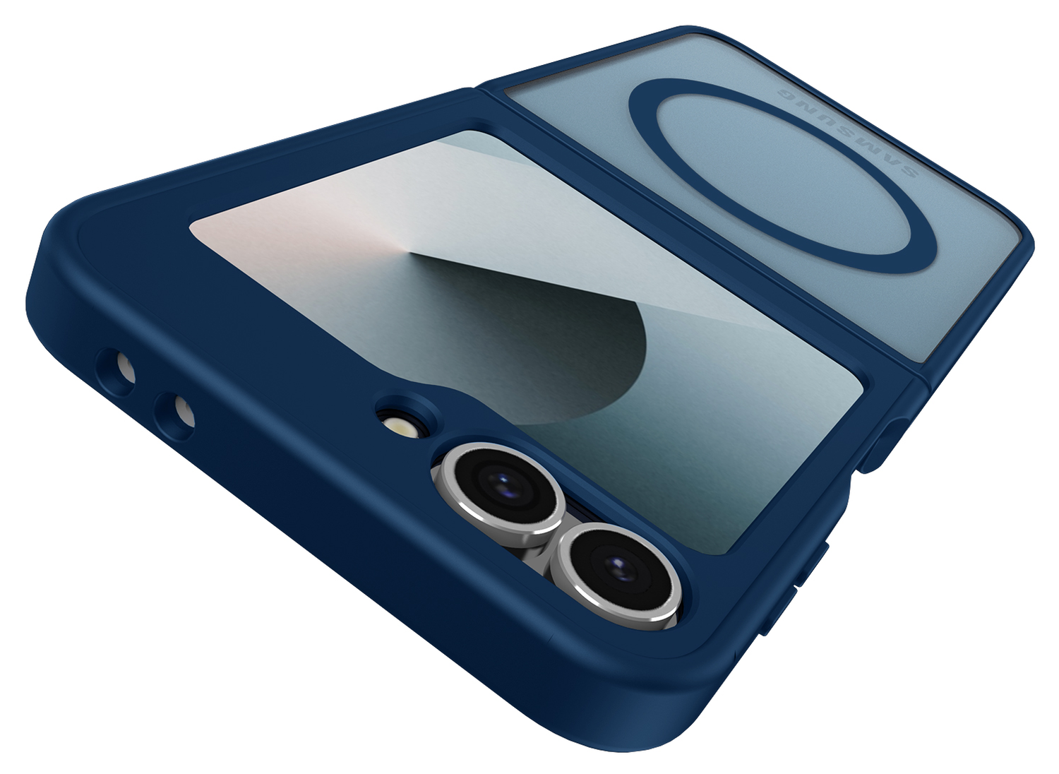 Samsung Galaxy Z Flip 7 FE / 6 Hoesje met MagSafe Back Cover Matte Blauw afbeelding 6