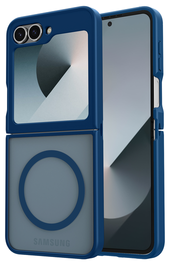 Samsung Galaxy Z Flip 7 FE / 6 Hoesje met MagSafe Back Cover Matte Blauw afbeelding 1