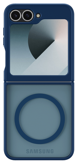 Samsung Galaxy Z Flip 7 FE / 6 Hoesje met MagSafe Back Cover Matte Blauw afbeelding 4
