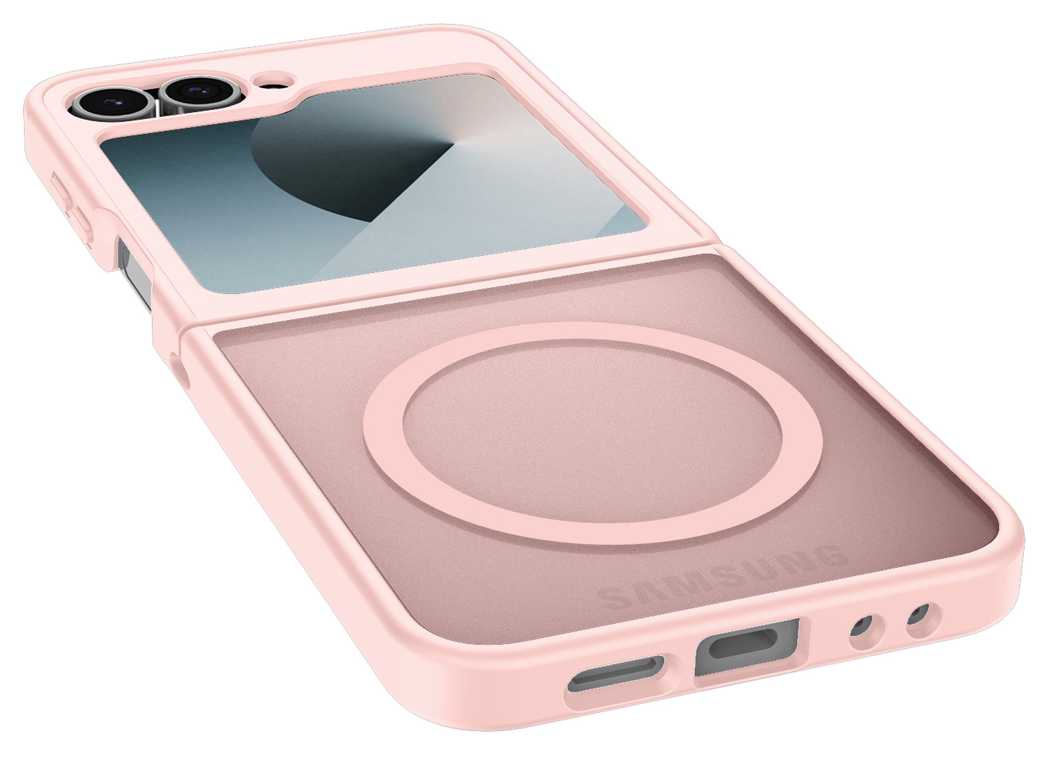 Samsung Galaxy Z Flip 7 FE / 6 Hoesje met MagSafe Back Cover Matte Roze afbeelding 11