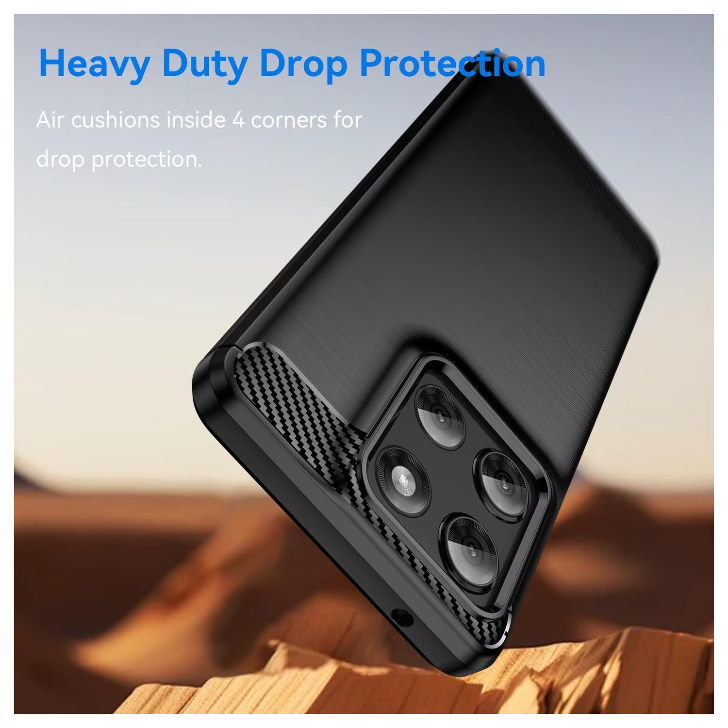 Motorola Moto G86 Hoesje Geborsteld TPU Flexibele Back Cover Zwart afbeelding 4