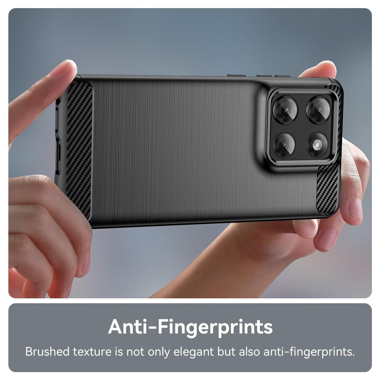 Motorola Moto G86 Hoesje Geborsteld TPU Flexibele Back Cover Zwart afbeelding 6