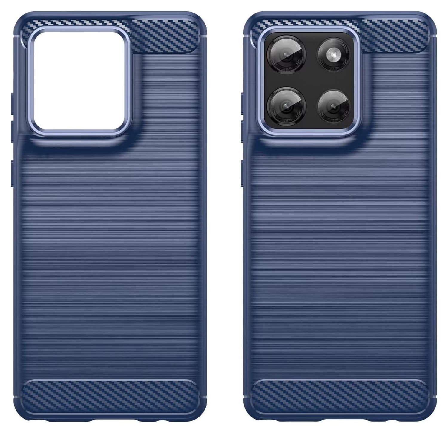 Motorola Moto G86 Hoesje Geborsteld TPU Flexibele Back Cover Blauw afbeelding 2