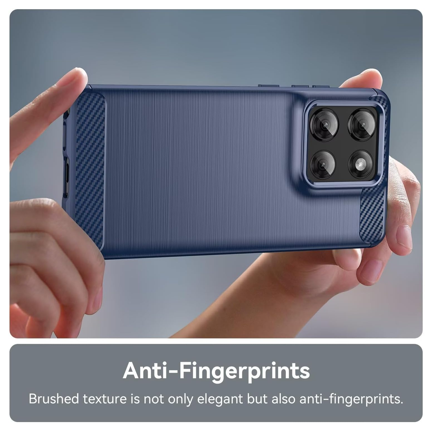 Motorola Moto G86 Hoesje Geborsteld TPU Flexibele Back Cover Blauw afbeelding 7