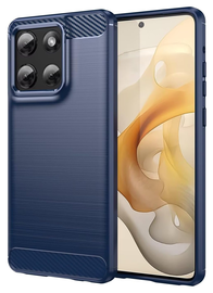 Motorola Moto G86 Hoesje Geborsteld TPU Flexibele Back Cover Blauw afbeelding
