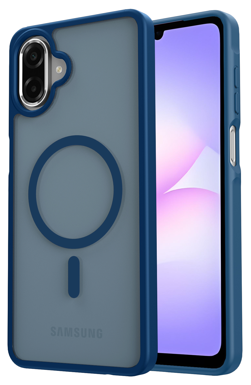 Samsung Galaxy A07 Hoesje met MagSafe Back Cover Matte Blauw afbeelding 1