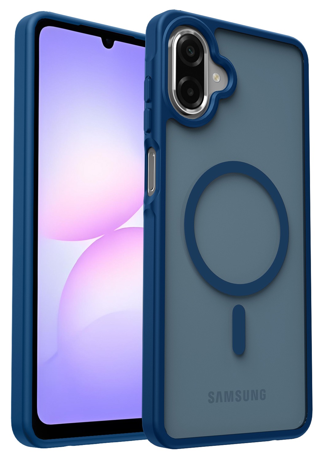Samsung Galaxy A07 Hoesje met MagSafe Back Cover Matte Blauw afbeelding 6