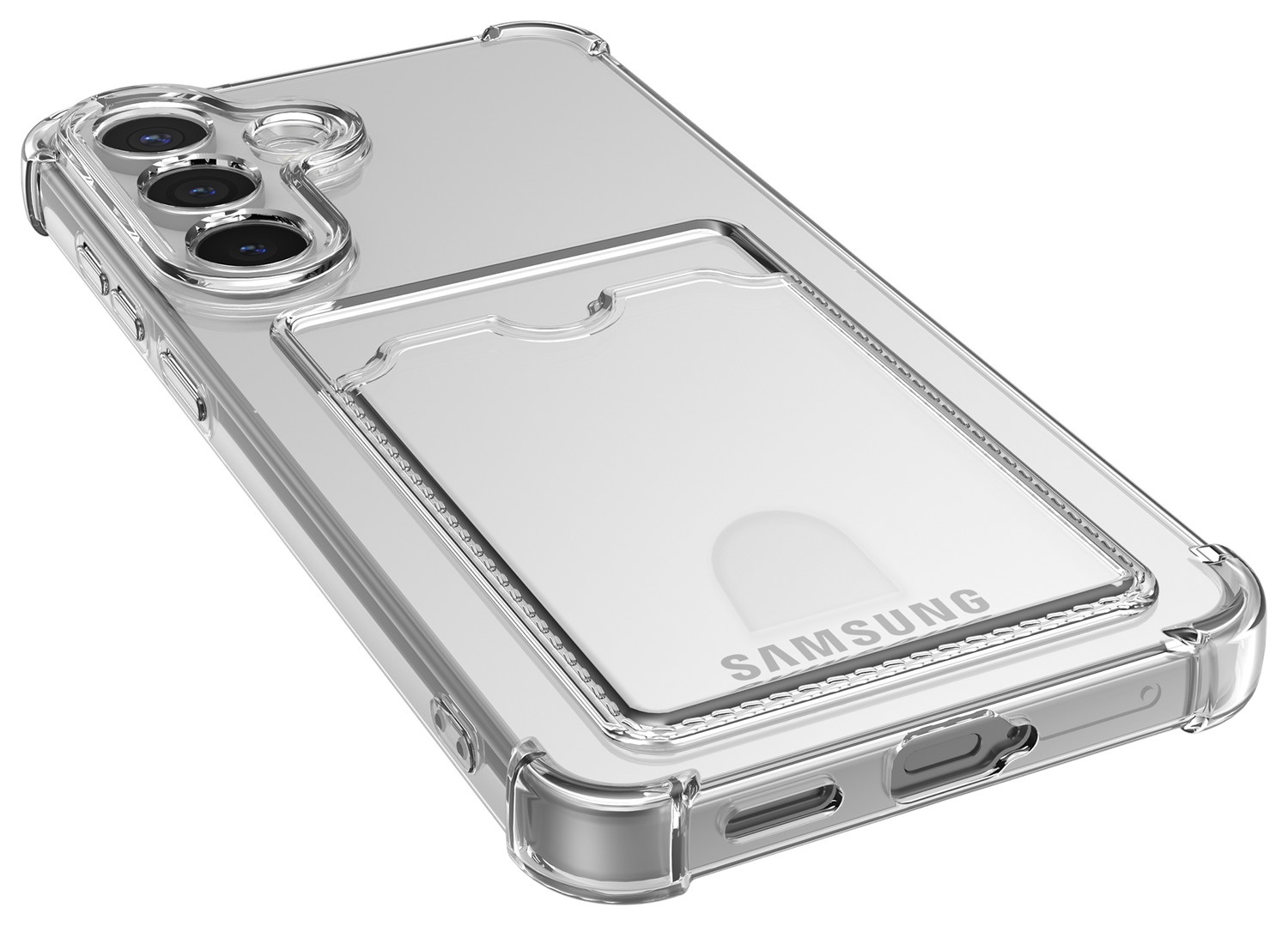 Samsung Galaxy S25 FE Hoesje Dun TPU met Pasjeshouder Back Cover Transparant afbeelding 6