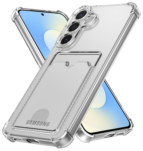 Samsung Galaxy S25 FE Hoesje Dun TPU met Pasjeshouder Back Cover Transparant afbeelding 2