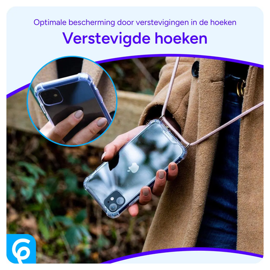 Samsung Galaxy S25 FE Hoesje met Koord Schokbestendig TPU Transparant afbeelding 5