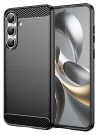 Samsung Galaxy S25 FE Hoesje Geborsteld TPU Flexibele Back Cover Zwart afbeelding