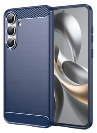 Samsung Galaxy S25 FE Hoesje Geborsteld TPU Flexibele Back Cover Blauw afbeelding